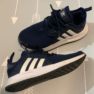 Adidas boys size 13y navy blue with white strip classics.